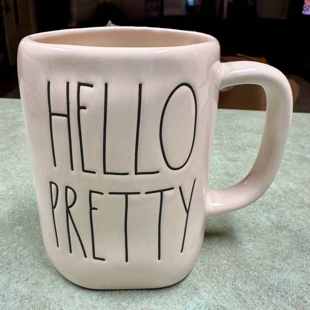 Rae Dunn Cream 'Hello Pretty' Mug